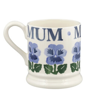 Emma Bridgewater Blue Pansies Mum Half Pint Mug